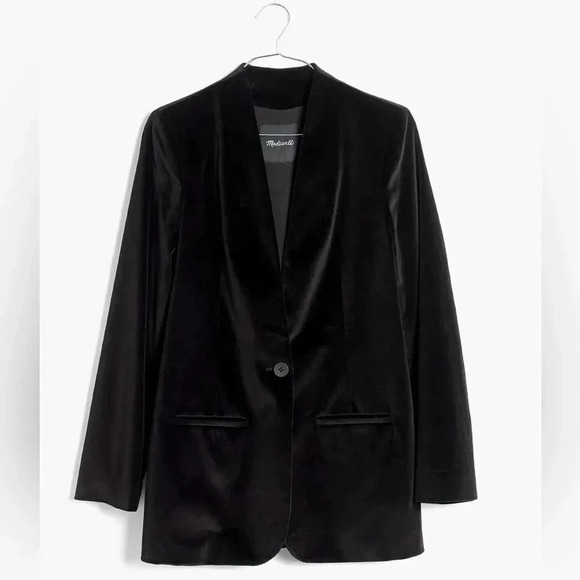 Madewell - Lauren Velvet Blazer size 8 - Picture 12 of 16